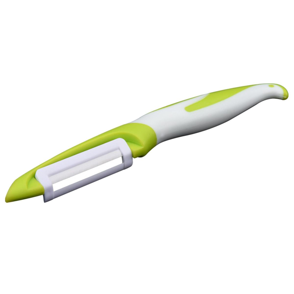 Comfortable Grip Peeler Premium Ceramic Peeler Ergonomic for Vegetable Green White