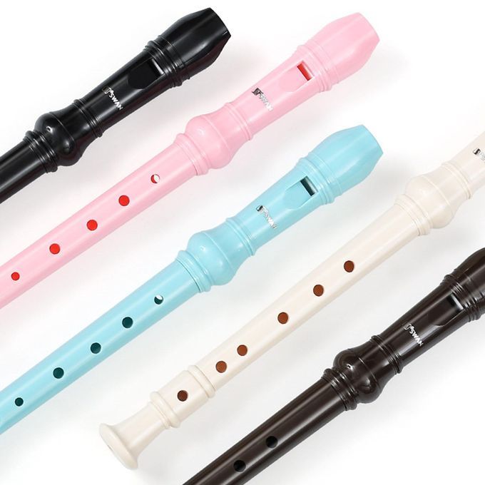 Soprano Recorder With Storage Bag Long Flute For Adults Blue 6 Hole