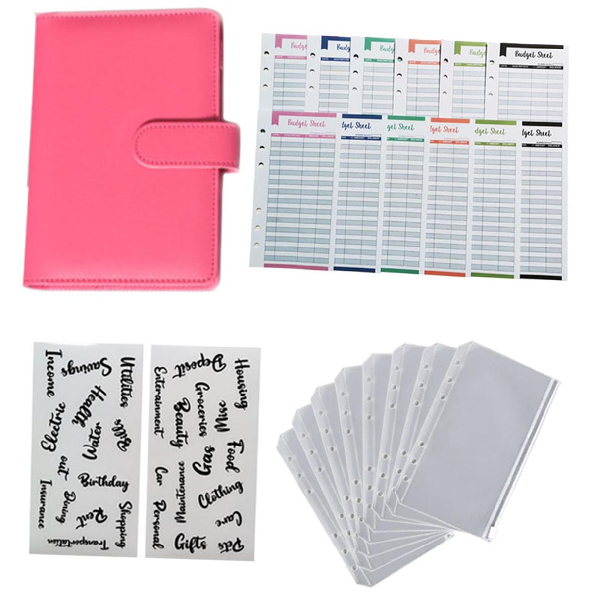 PU Leather Notebook Binder A6 Loose Leaf Paper For Budget