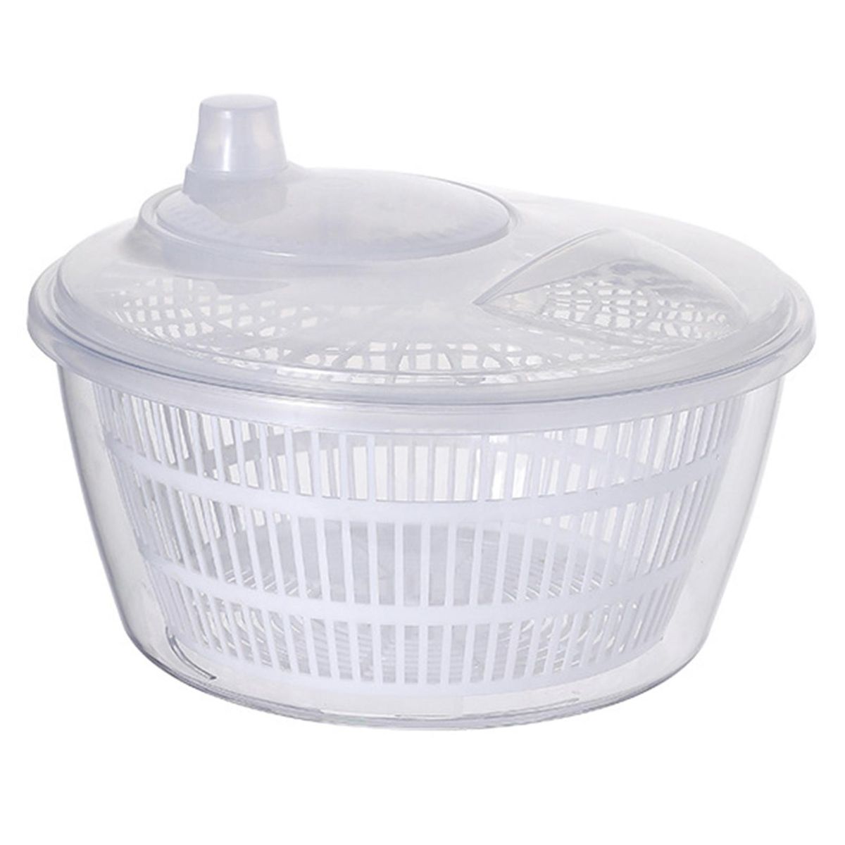 Centrifugal Rotation Drain Basket Quick Drain Salad for Vegetables White