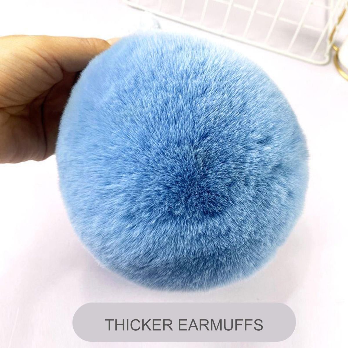 Warm Earmuffs Winter Plush Outdoor Ear Warmer Blue