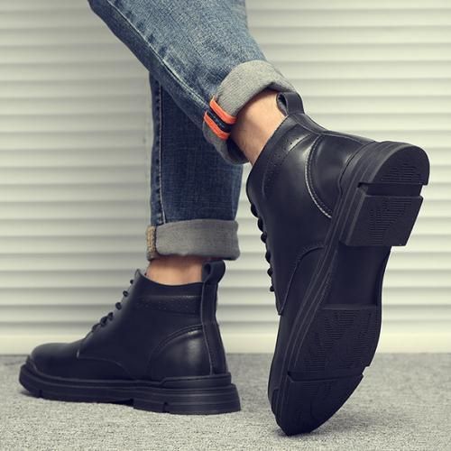 New Martin Boots High-top Leather Men's Tooling Boots Mid-top Leather Boots