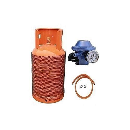12.5kg Gas Cylinder, Hose & Regulator- Orange