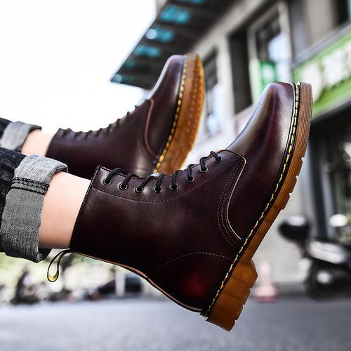 EUR 39-46 Men's High-top Martin Shoes Boots Suede Leather Ankle Boots