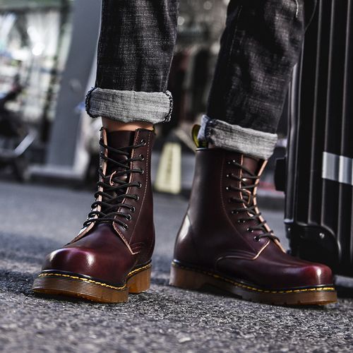 EUR 39-46 Men's High-top Martin Shoes Boots Suede Leather Ankle Boots