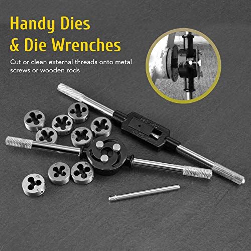 60 PCS Tap And Die Set Metric And Standard Sizes Included Ta