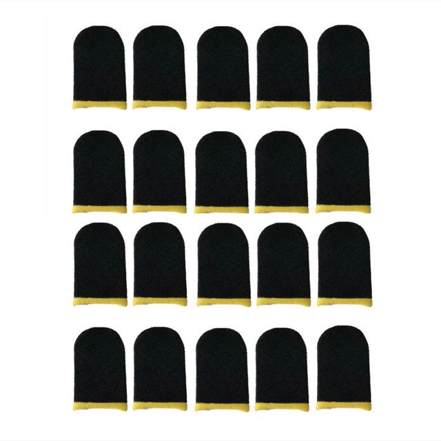 10/20/40pcs Gaming Finger Slevee Breathable Non_Scratch Gaming Finger Cover For PUBG Mobile Touch Screen Fingertips Thumb Gloves(#01 20pcs)