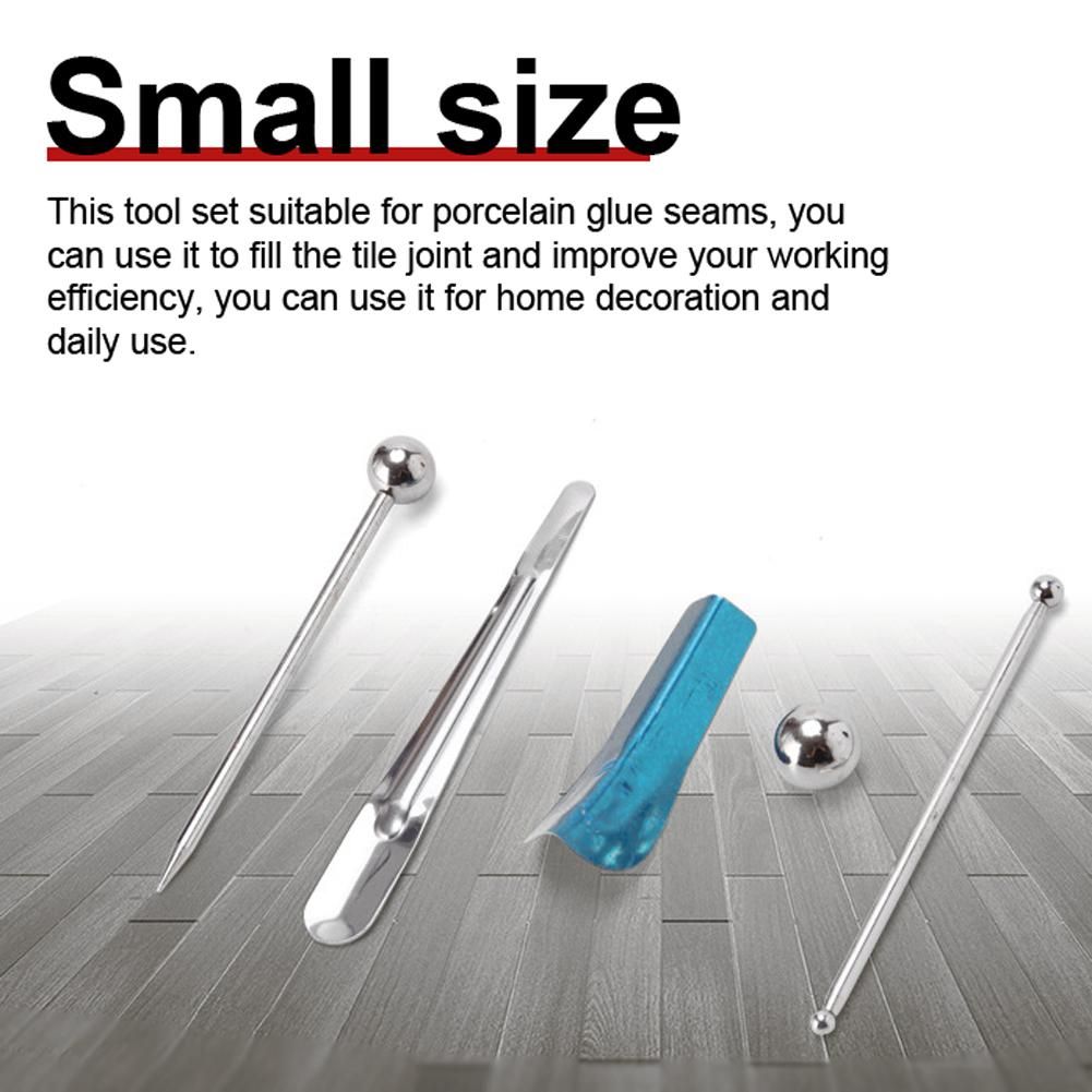 5 PCS Seam Beautys Tool Practical Caulking Tool Kit Tile Grout Tool Set Home Household Kitchen Bathroom Floor Tile Wall Seam Beautys Tool Set