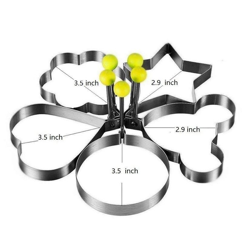 5 Style Fried Egg Pancake Blender Stainless Steel Shaper