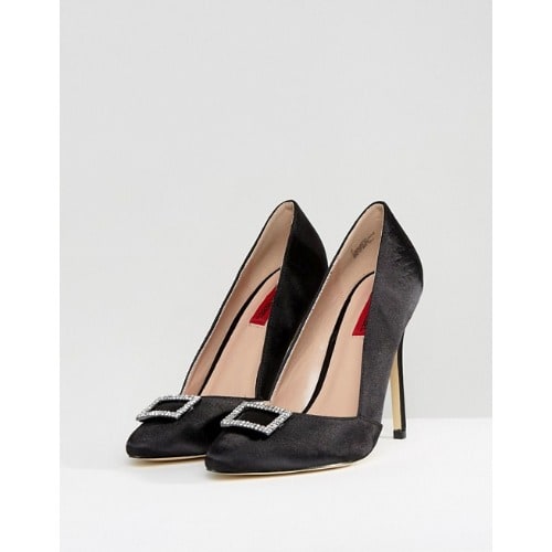 Point Satin Heeled Shoe