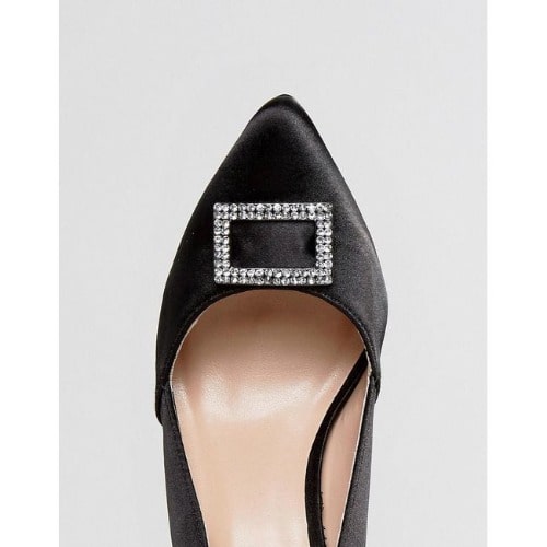 Point Satin Heeled Shoe