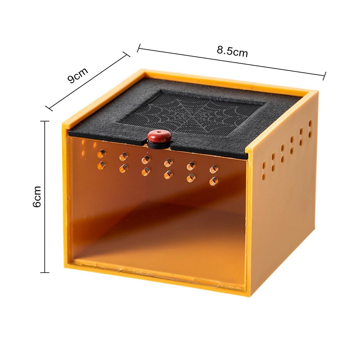 Air Circulation Pet Box Spider Haven View Feeding Box with for Jumping Yellow