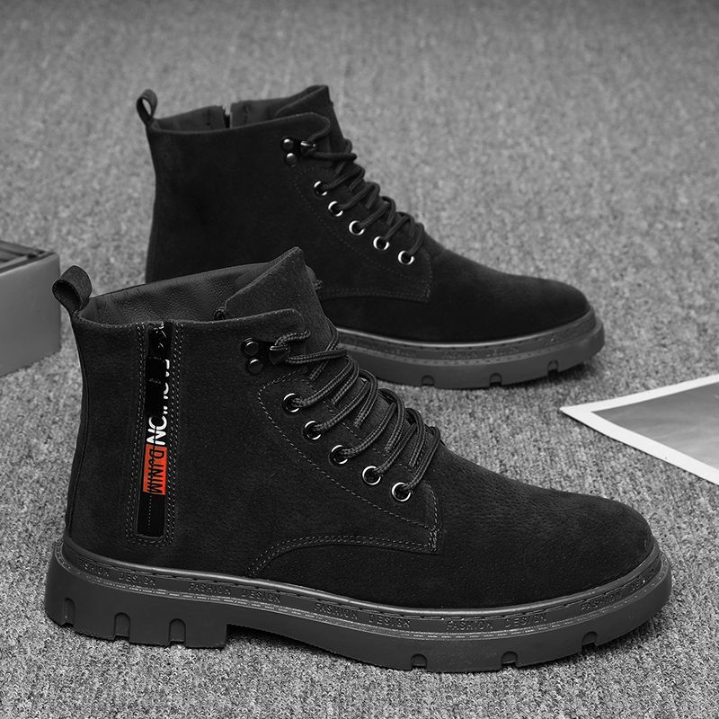 New Men's Casual Martin Slip On Ankle Boots