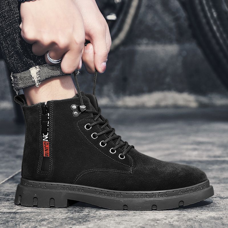 New Men's Casual Martin Slip On Ankle Boots
