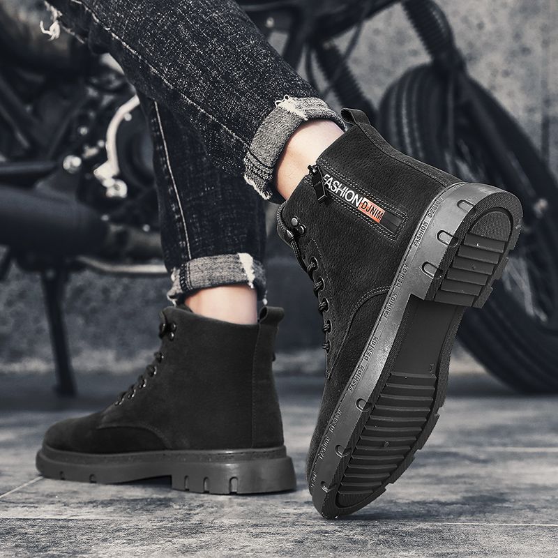 New Men's Casual Martin Slip On Ankle Boots