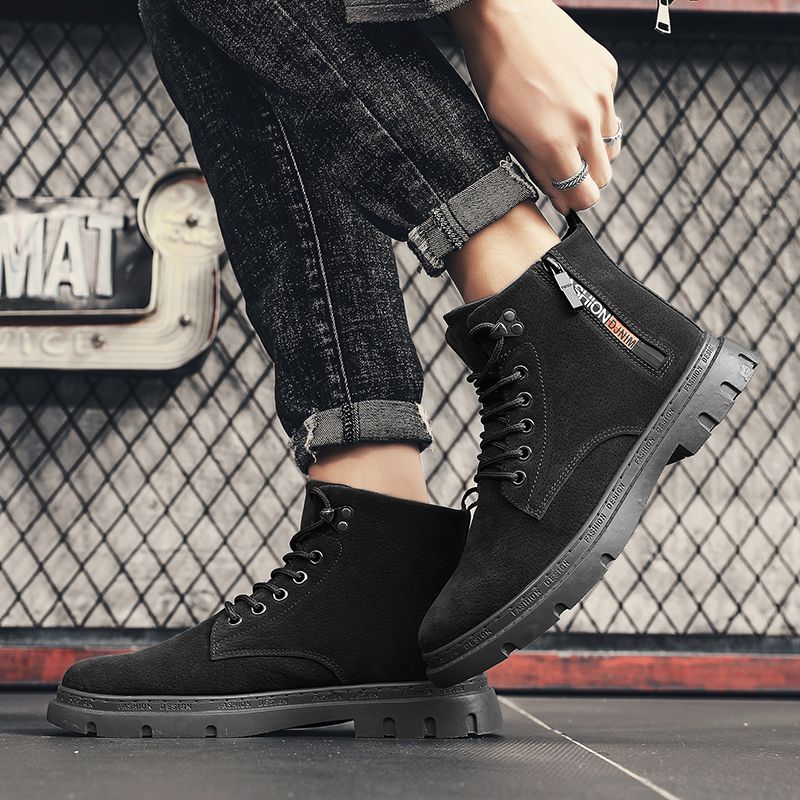 New Men's Casual Martin Slip On Ankle Boots