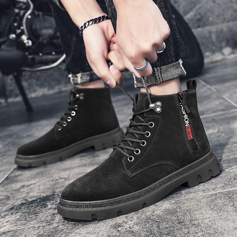 New Men's Casual Martin Slip On Ankle Boots
