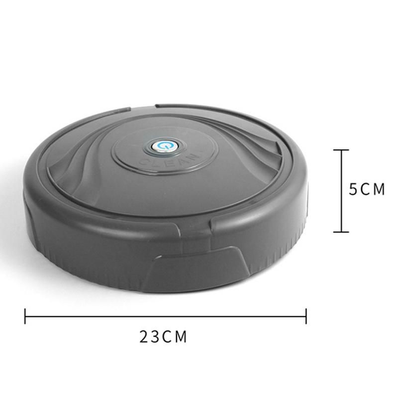 Robot Vacuum Cleaner, Sweeper Smart Household Sweeping Robot Thin Quiet for Hardwood Floor Carpet Tile Pet Hair,Black