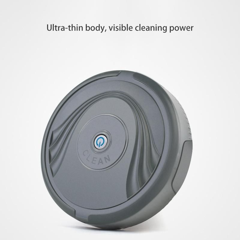 Robot Vacuum Cleaner, Sweeper Smart Household Sweeping Robot Thin Quiet for Hardwood Floor Carpet Tile Pet Hair,Black