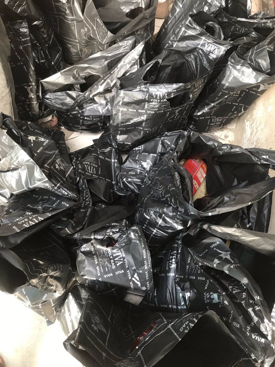 100pcs X 1 Pack Multi Purpose Medium Polythene Carrier Bag