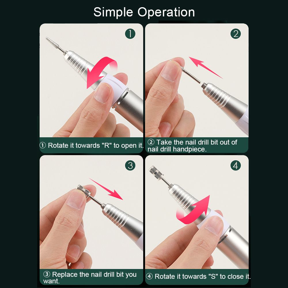 Portable Nail Drill Machine With Digital LCD Screen 30000RPM