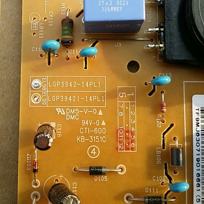 And Original Test Work For 42inch TV 42LB5610-CD POWER