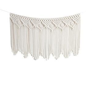 Nordic Hand Woven Tapestry Macrame Curtain Bohemian Boho Backdrop Decoration Wall Hanging Blanket For Wedding Decor 100x80CM