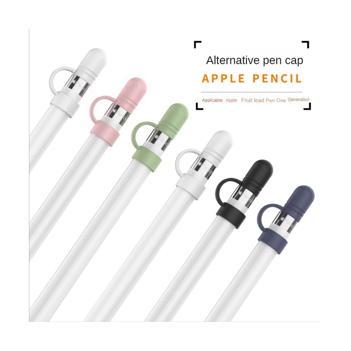 3Pcs Replacement Pen Cap Soft Protective Sleeve Accessories for Apple Pencil Silicone Holder Nib Protective Case, B