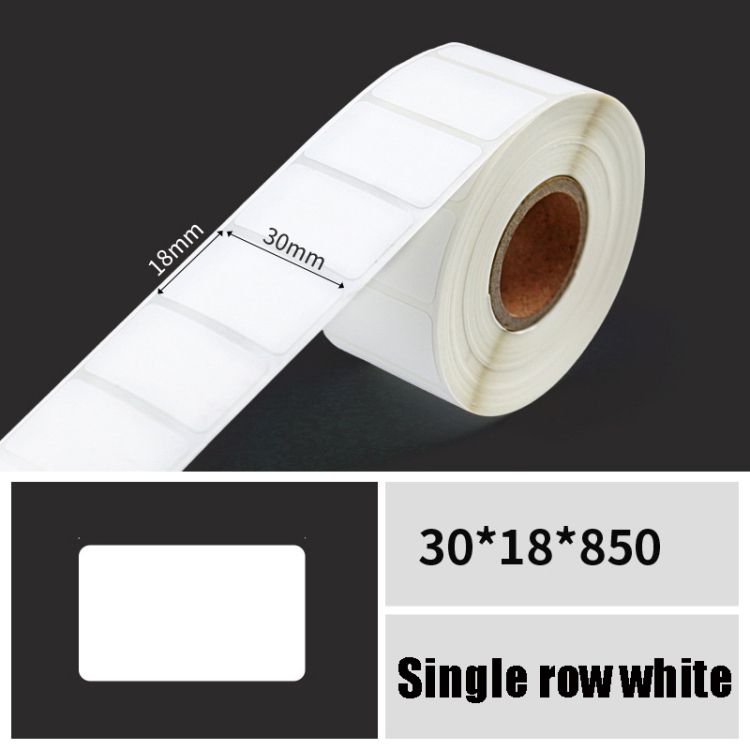 Label Hine Printing Paper, Size: 30x18mm White