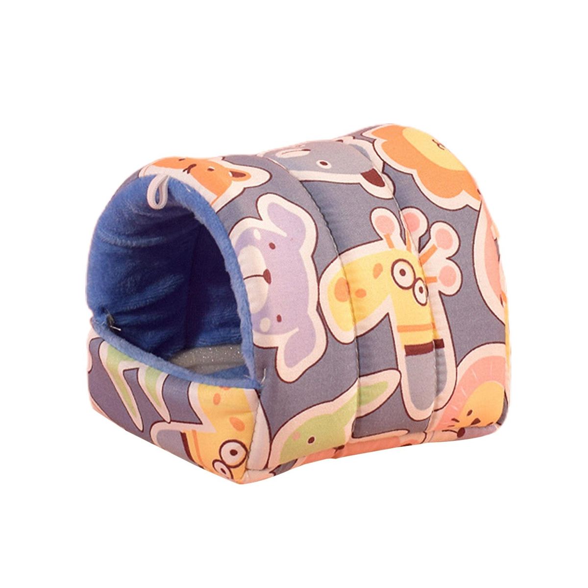 Small Pet Kennel Elephant Pattern Hamster Bed Blue