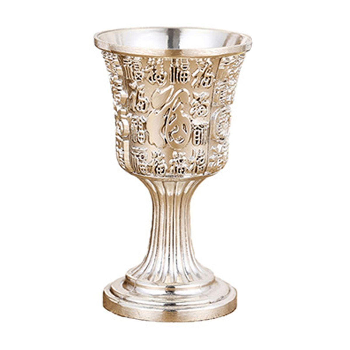 Wine Glass Anti-fade Large Capacity Solid Smooth-Silver