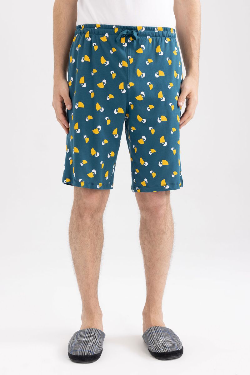 Man Young Regular Fit Homewear Knitted Bottoms - Blue