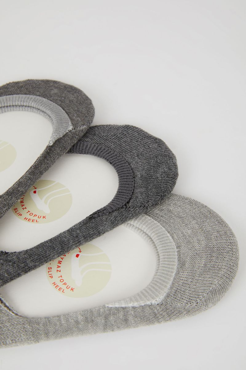 3 Piece Man Casual Low Cut Socks - Grey
