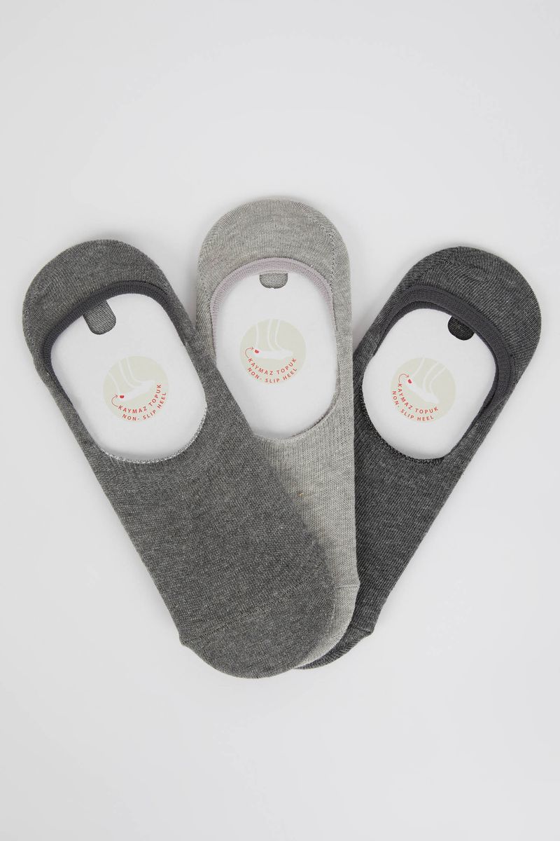 3 Piece Man Casual Low Cut Socks - Grey