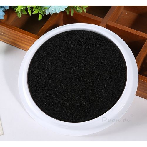 Ink Stamp Pad DIY Finger Painting Craft Cardmaking Large Round For Kids Education Drawing Interactive Baby Toys Black
