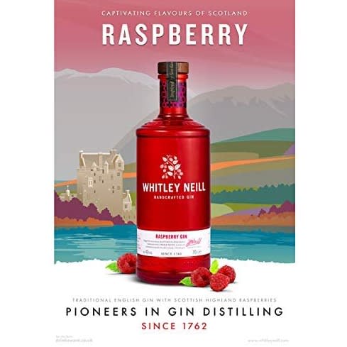 Whitley Neill Handcrafted Dry Raspberry Gin - 6pieces X 70cl
