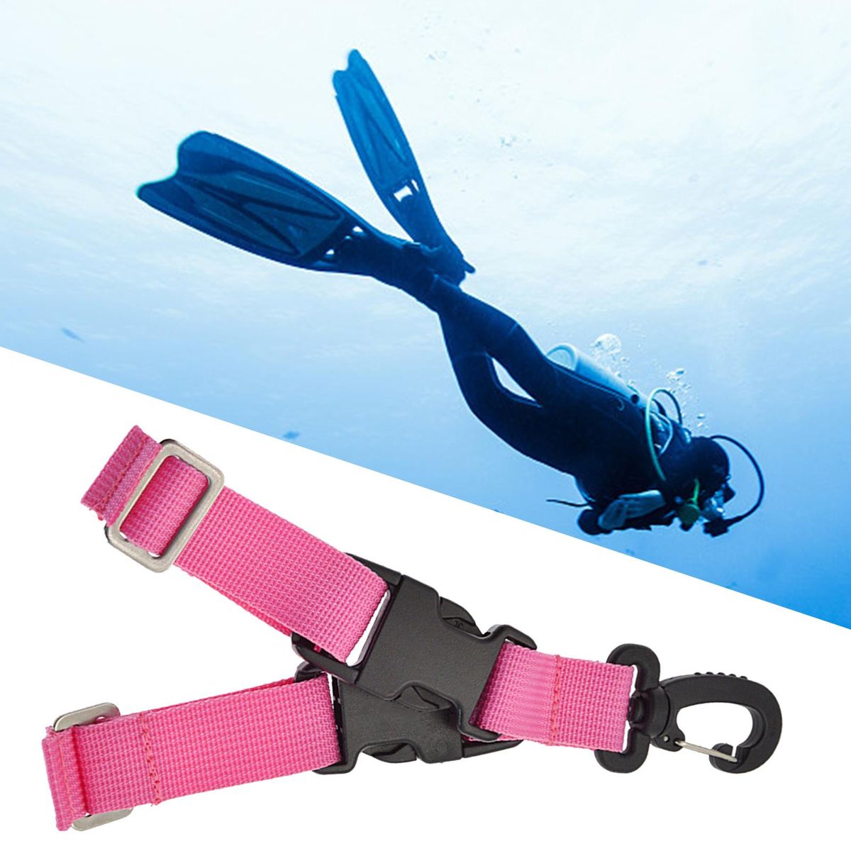 Diving Flippers Buckles Universal Lightweight Scuba Pink