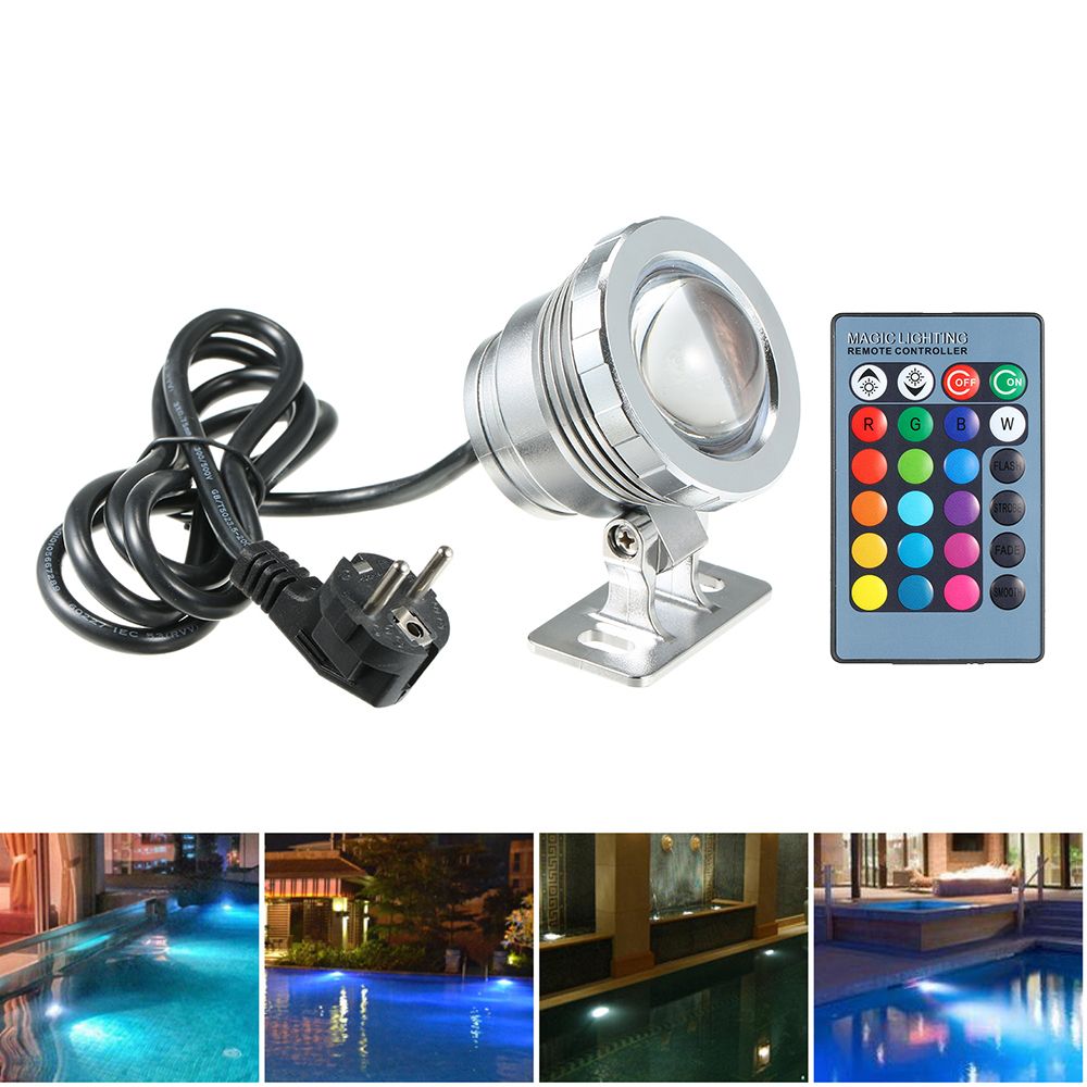 AC85-265V 10W RGB LED Underwater Light Submersible Lamp