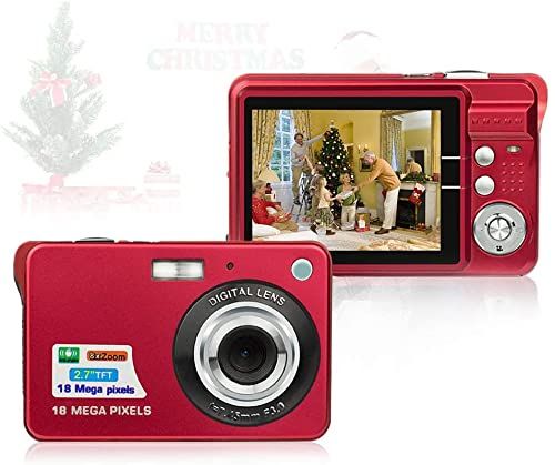 HD Mini Digital Cameras,Point And Shoot Digital Cameras For Kids Students Beginners-Birthday Xmas Gifts Red
