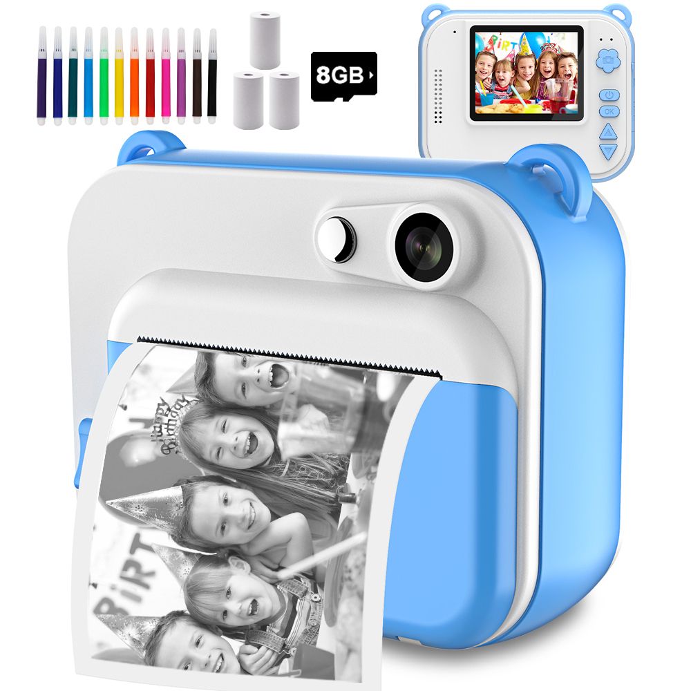 Children's Instant Print Camera With Thermal Printer Kid Digital Photo Camera Boy's Birthday Gift Child Camera Video Girl's Toy Instant Print Camera