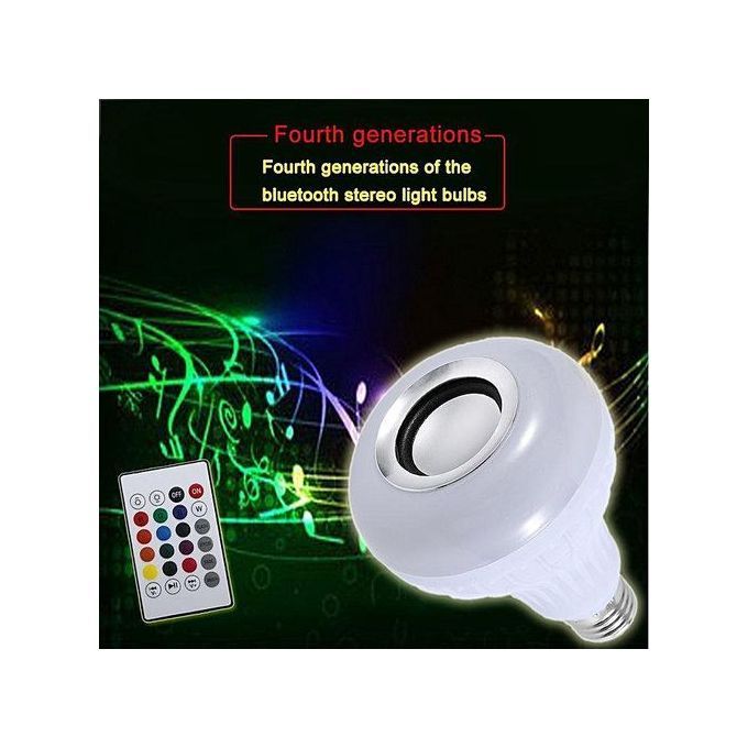 Wireless Bluetooth Remote Control Mini Smart Audio Speaker LED Music Bulb 4th Generation HT-S