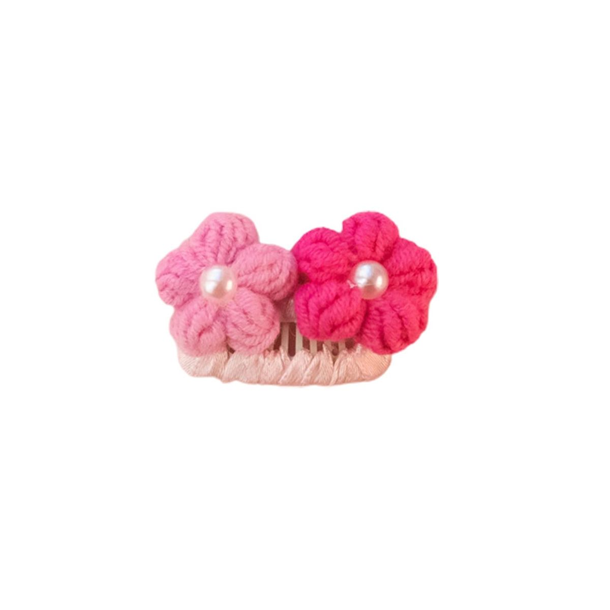 Puppy Hairpin Cute Floral Dogs Hair Clip Light Pink