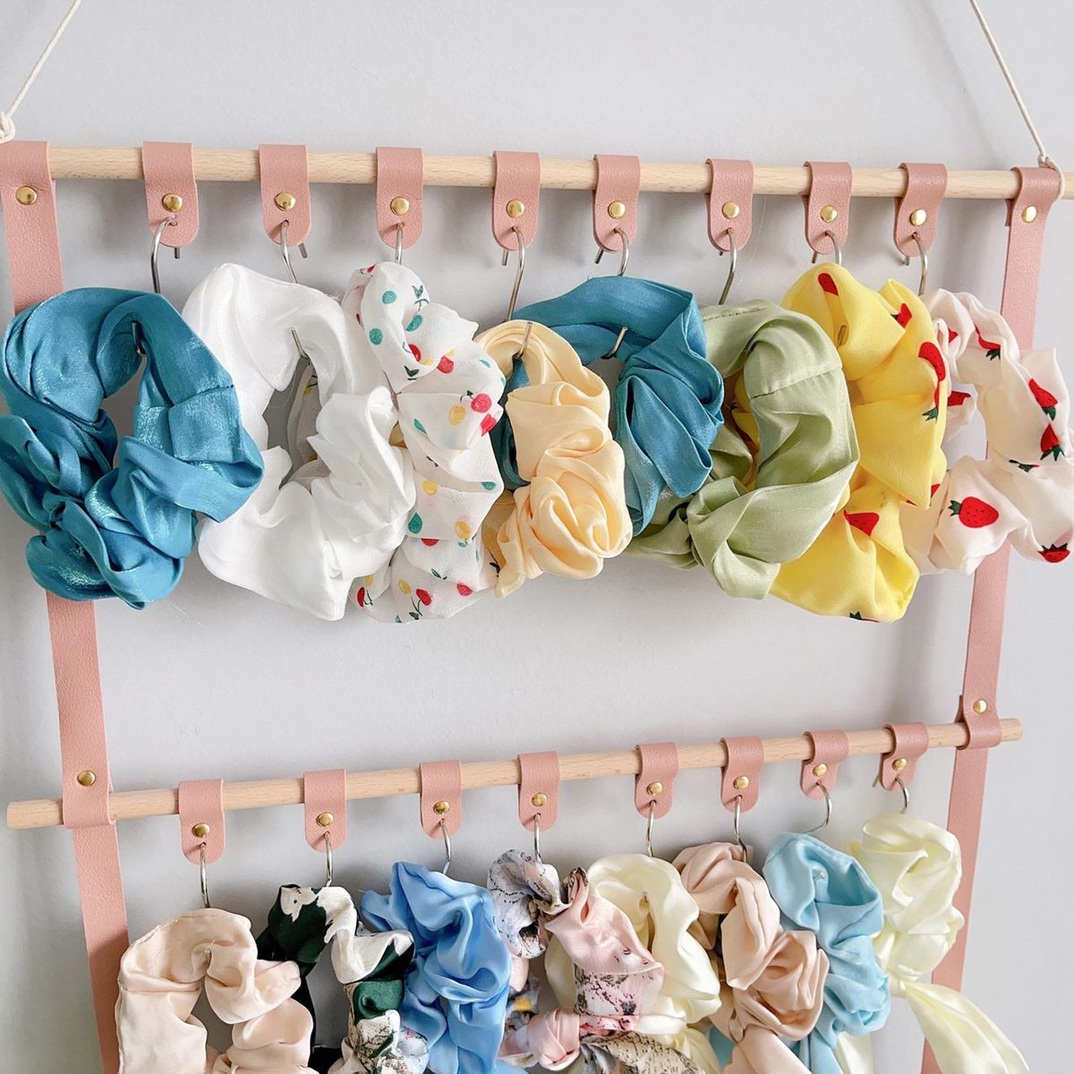 Headband Holder Hair Accessories Organizer Wall-mounted Headband Light Pink