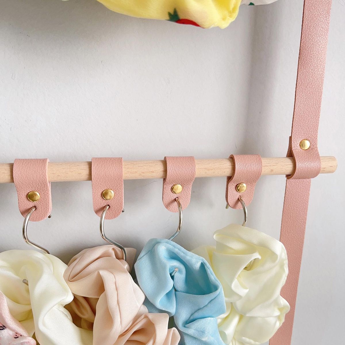 Headband Holder Hair Accessories Organizer Wall-mounted Headband Light Pink