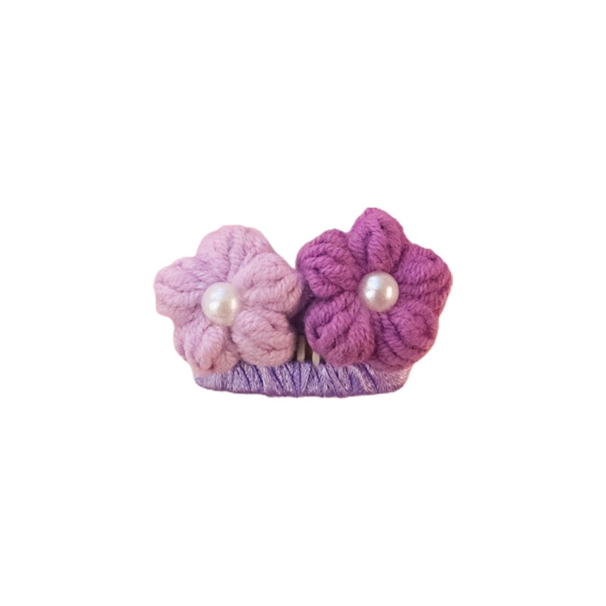 Dog Hairpin Cute Floral Dogs Hair Clip Purple