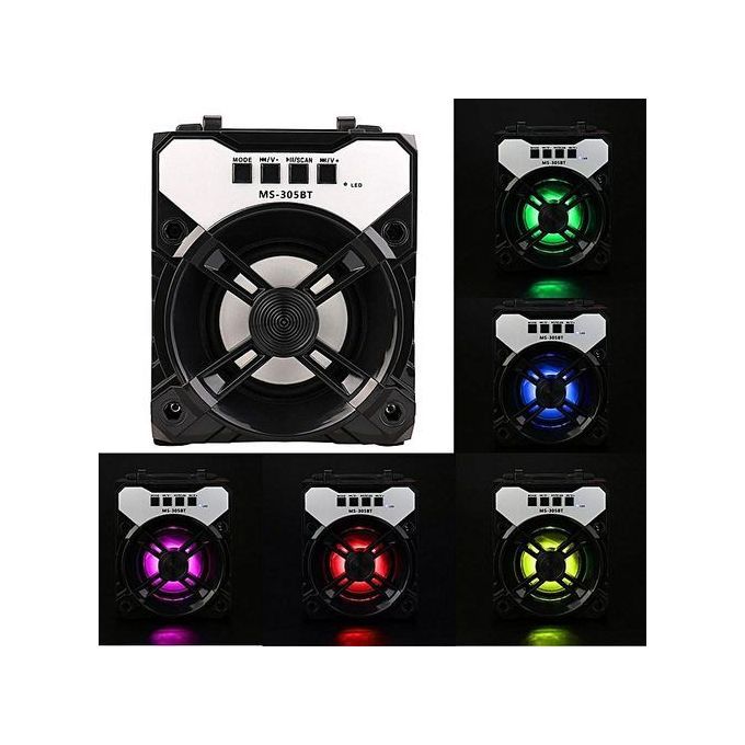 LED Bluetooth Wireless Portable Sport Speaker Super BassWith USB/TF/AUX/FM Radio HT-S
