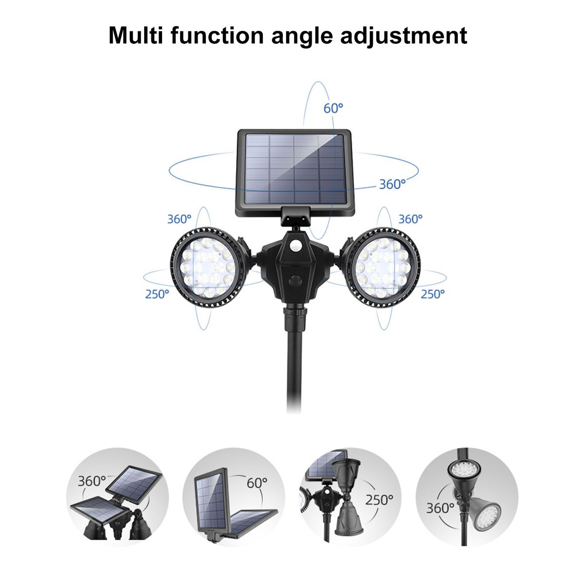 Solar Powered Lawn Lamp Wall Light Outdoor Garden Lamp PIR