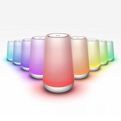 Portable Smart Touch Control Night Light With Bluetooth Speaker, Colorful LED Desk Lamp Bedside Lamp Reading Lamp Warm White HT-S