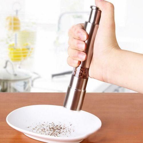 Salt And Pepper Grinder Stainless Steel Push