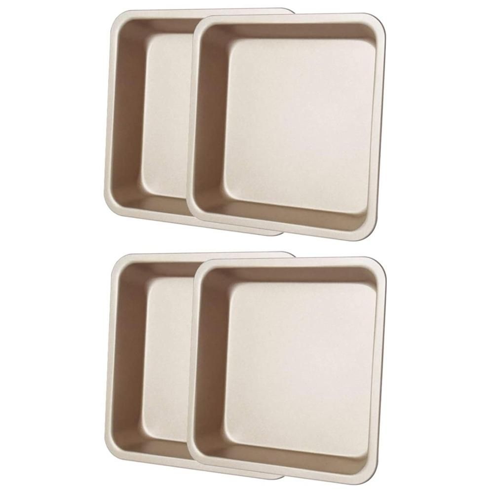 8 Inch Square Cake Pan, Nonstick Bakeware Carbon Steel Toast Mold Baking Tray for Cakes, Bread, Pizza